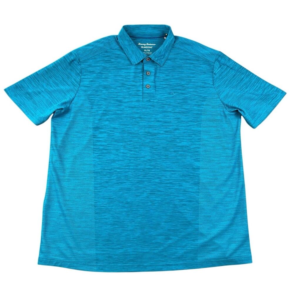 Tommy Bahama IslandZone Men’s Performance Golf Polo Teal Blue Marlin XL